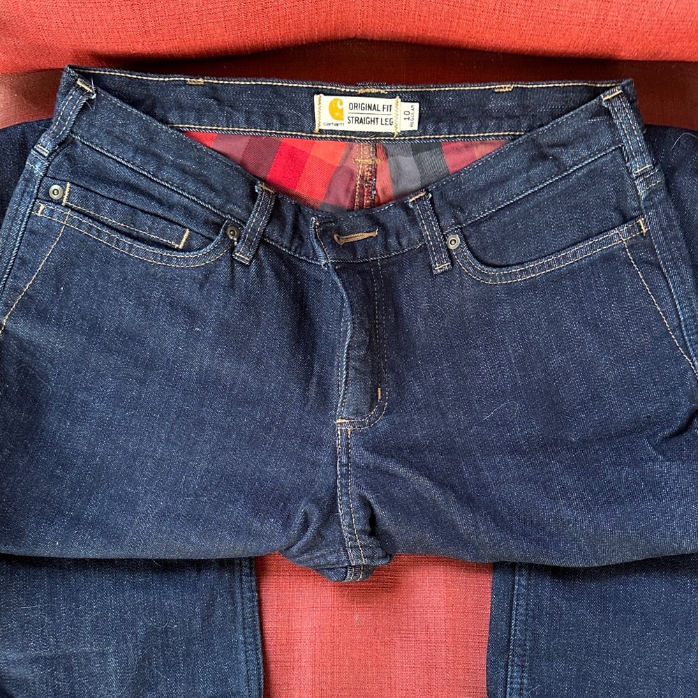 Carhartt Dark Blue Straight Leg Women's Jeans